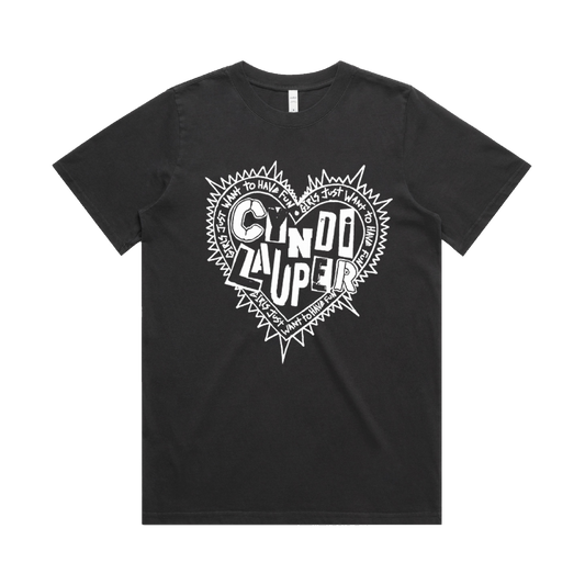 Faded Black Punk Heart T-Shirt